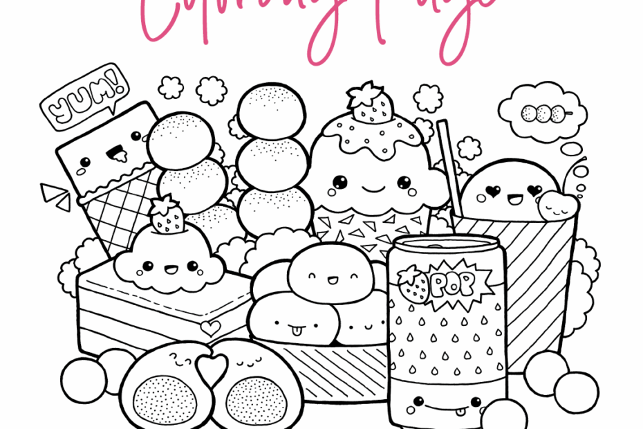Cute Food Coloring Pages A Journey Of Art Fun And Education My Speech