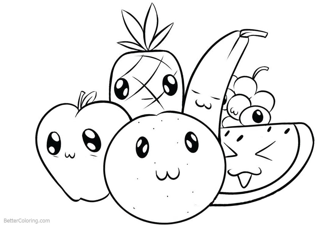Cute Food Coloring Pages Cartoon Fruits Free Printable Coloring Pages Cute Food Coloring Pages Cartoon Fruits Free Printable Coloring Pages