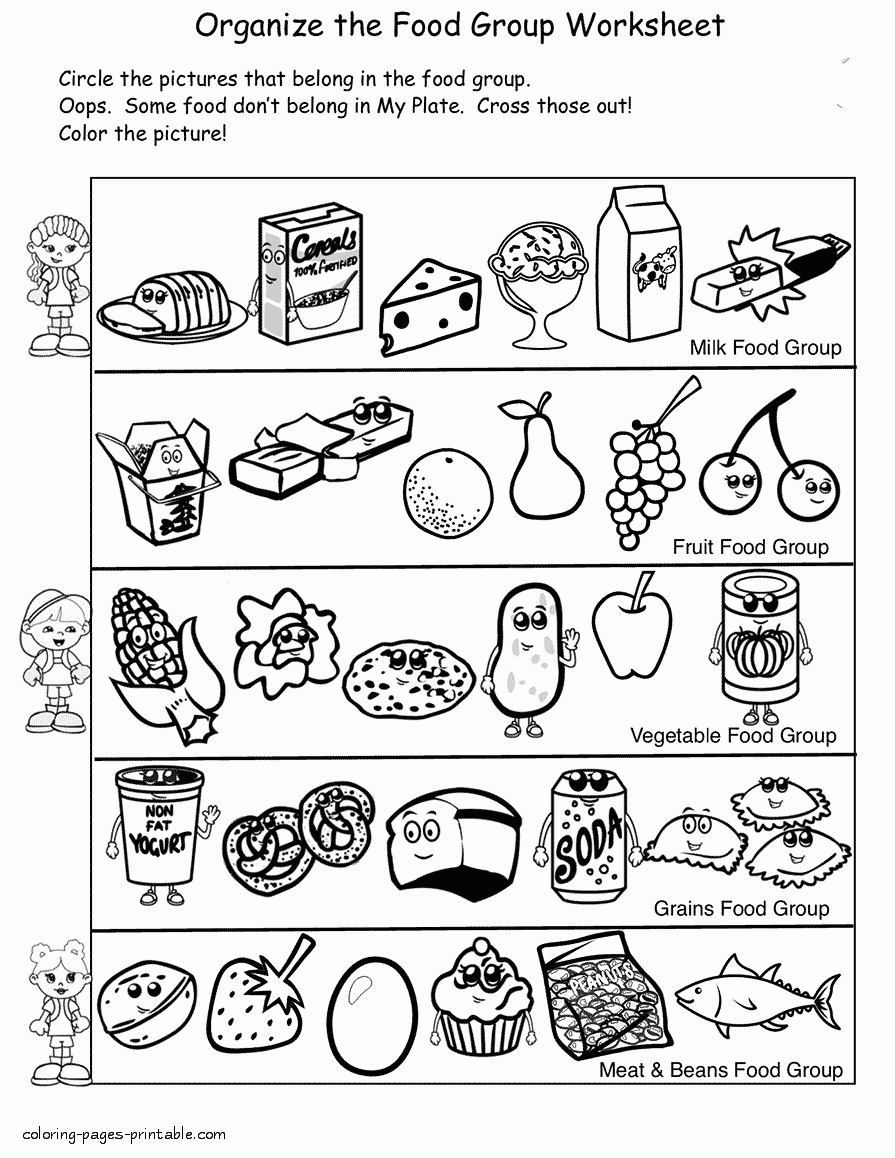 Cute Food Coloring Pages Food Group Worksheet COLORING PAGES Cute Food Coloring Pages Food Group Worksheet COLORING PAGES