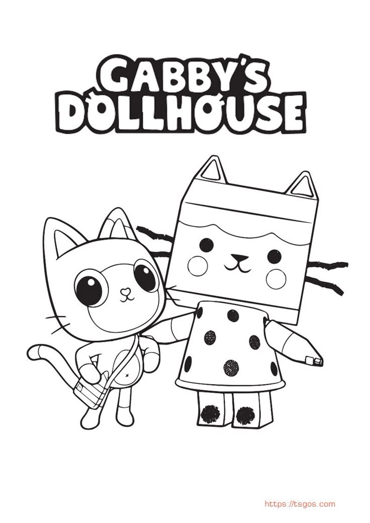 Cute Gabby 39 s Dollhouse Coloring Page For Kids Doll House Coloring Cute Gabby 39 s Dollhouse Coloring Page For Kids Doll House Coloring