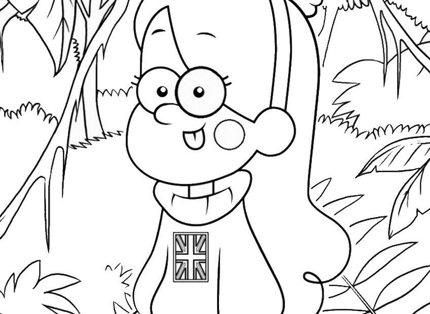 Cute Gravity Falls Coloring Pages Mabel Free Printable Coloring Pages