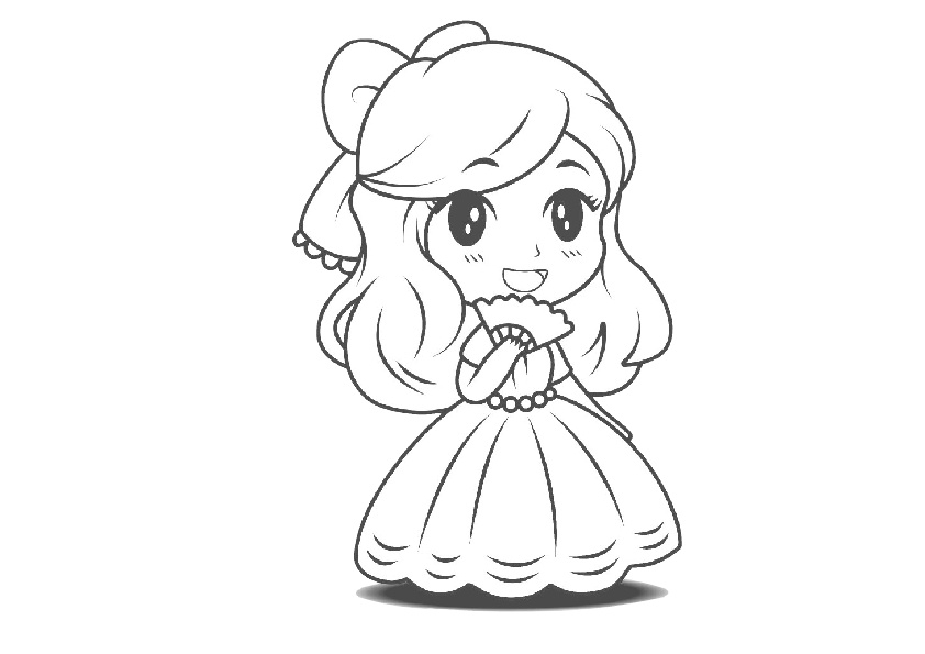 Cute Little Princess Coloring Pages Print Color Craft