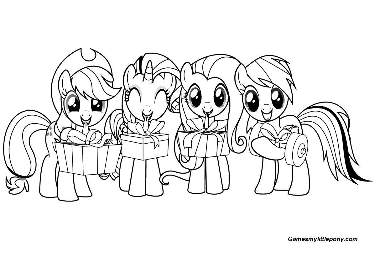 Cute My Little Pony With Gifts Coloring Page My Little Pony Coloring Cute My Little Pony With Gifts Coloring Page My Little Pony Coloring