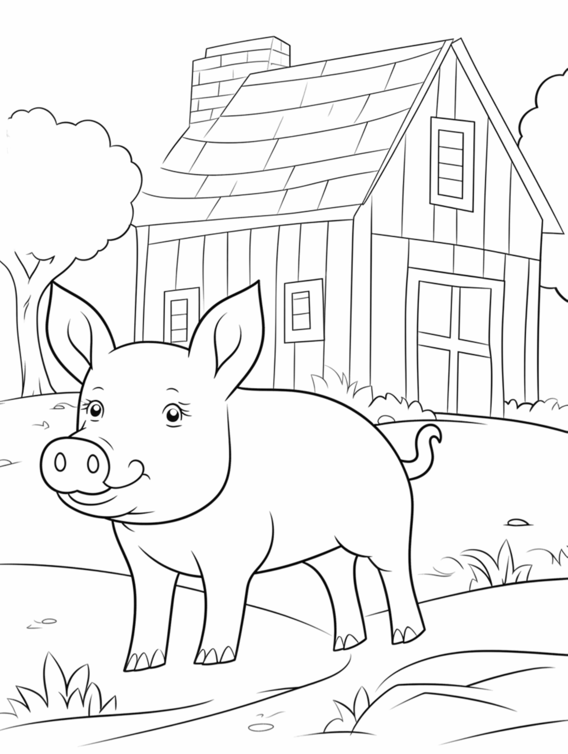 Cute Piggy Coloring Pages For Kids Coloringforest Cute Piggy Coloring Pages For Kids Coloringforest