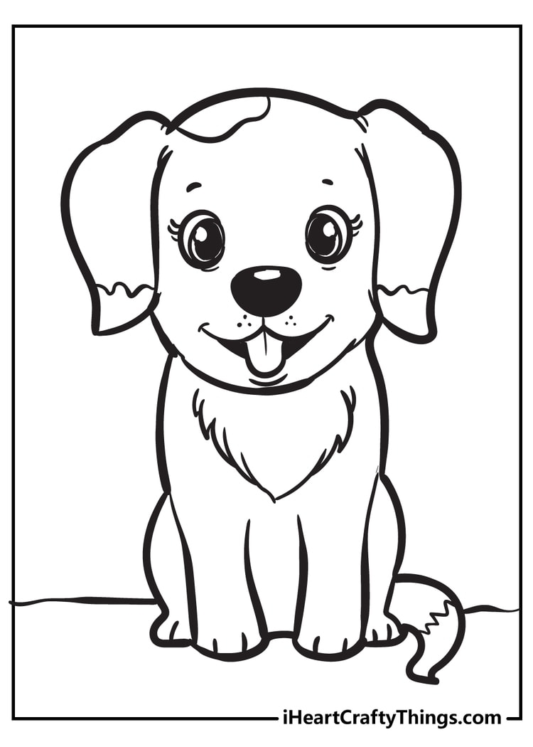 Cute Printable Puppy Coloring Pages Cute Printable Puppy Coloring Pages