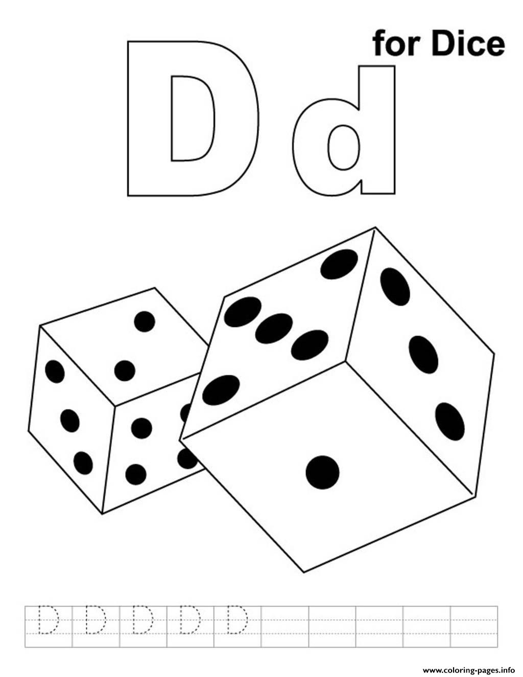 D For Dice Printable Alphabet S10cab Coloring Pages Printable D For Dice Printable Alphabet S10cab Coloring Pages Printable