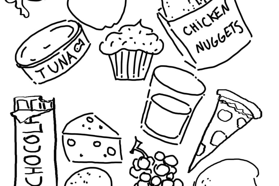 Dairy Allergy Coloring Page Food Coloring Page Free Kids Coloring