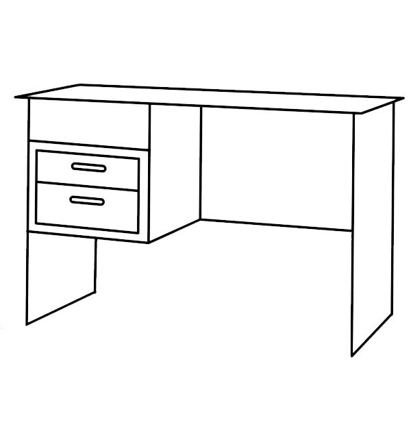 Desk Coloring Page Funny Coloring Pages