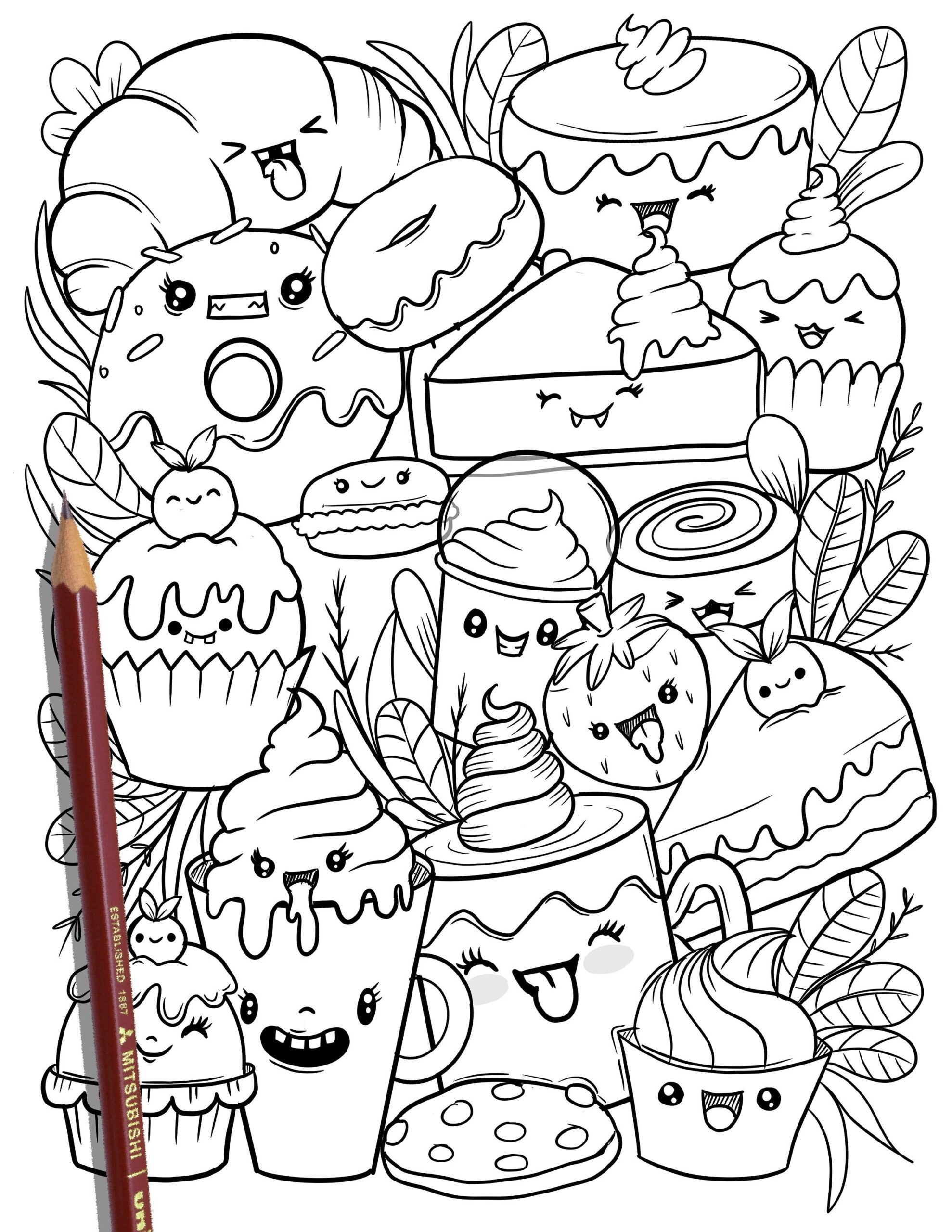 Dessert Coloring Pages Coloring Nation Dessert Coloring Pages Coloring Nation