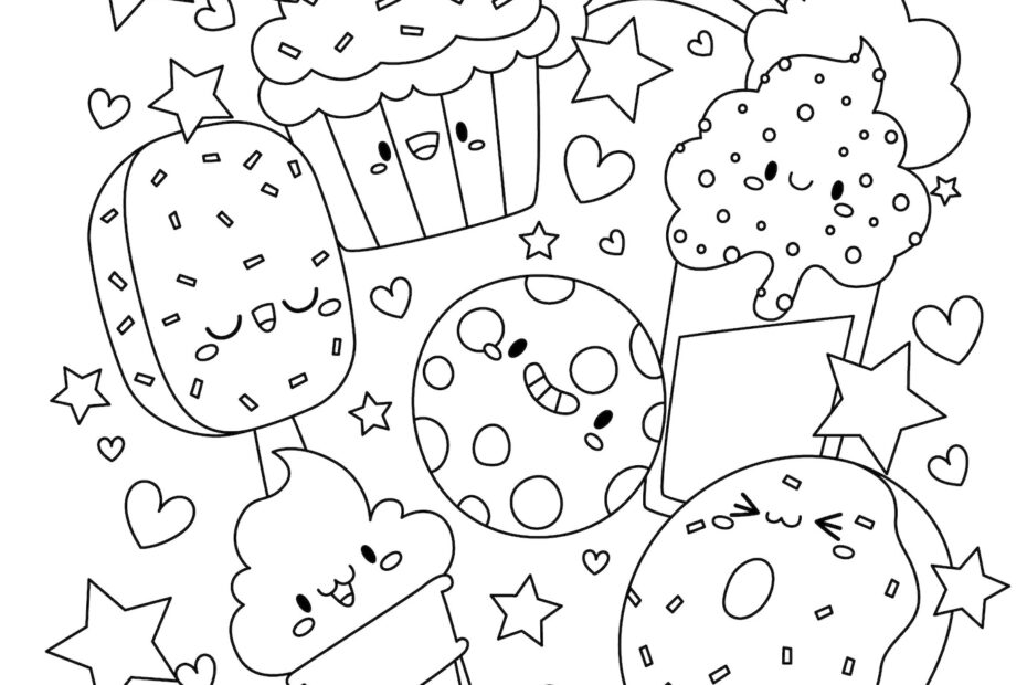 Dessert Coloring Pages Coloring Nation