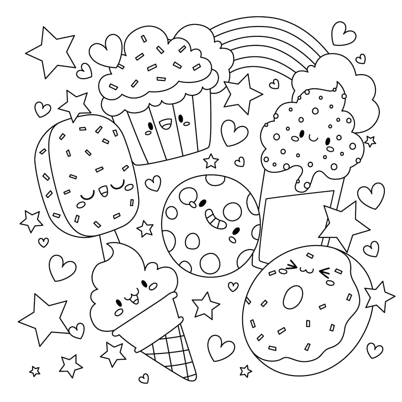 Dessert Coloring Pages Coloring Nation Dessert Coloring Pages Coloring Nation