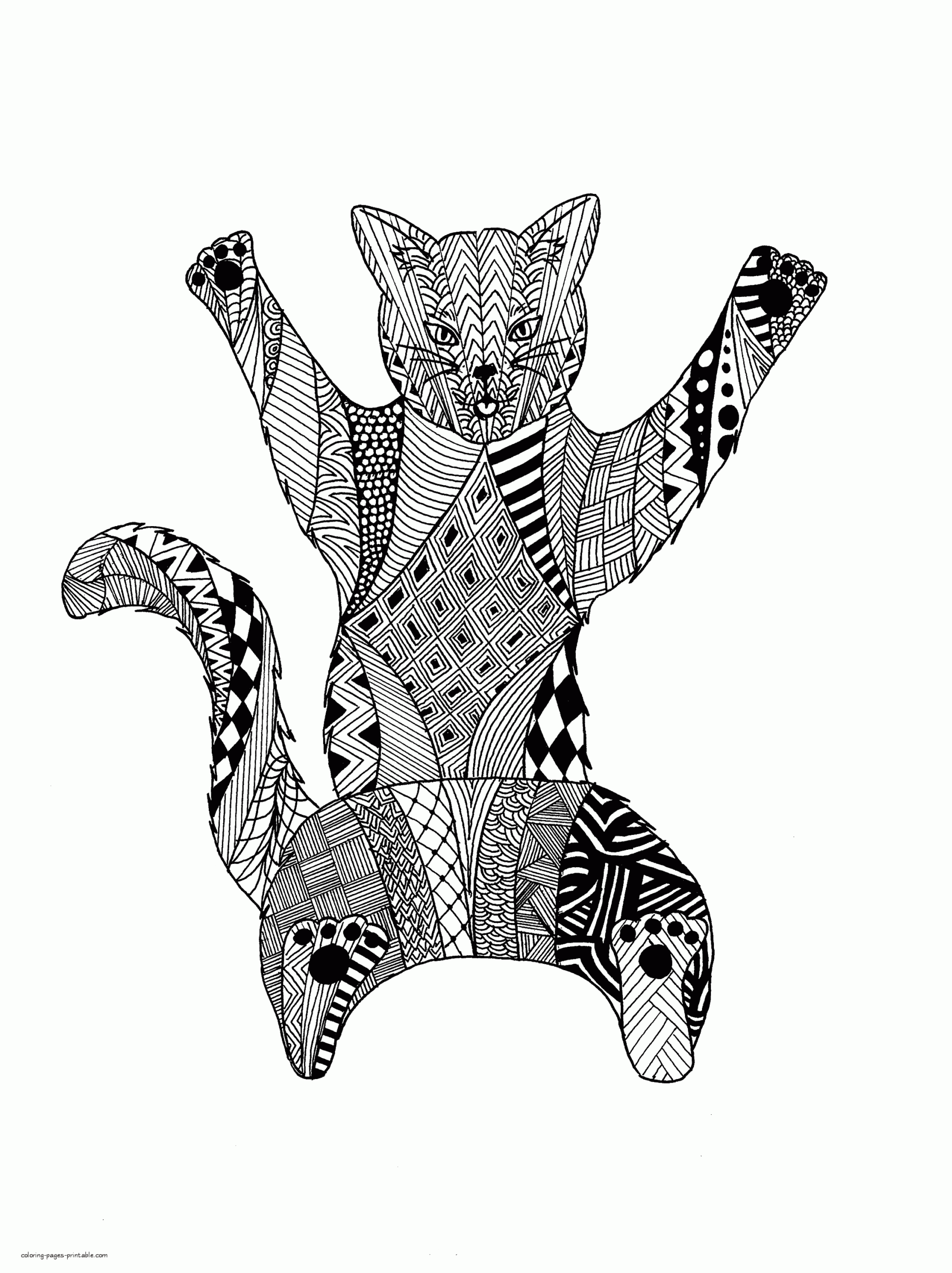 Detailed Animal Coloring Pages For Adults Cat COLORING PAGES Detailed Animal Coloring Pages For Adults Cat COLORING PAGES