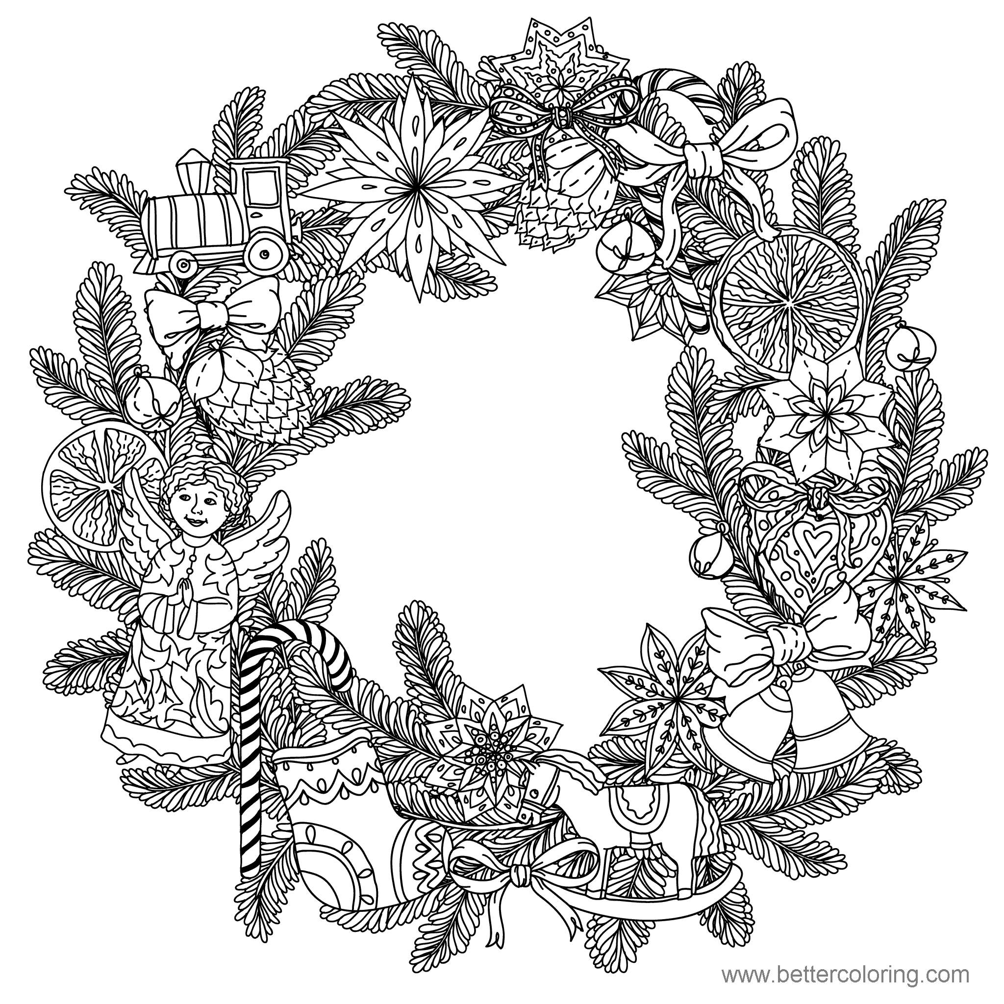 Detailed Christmas Wreath Coloring Pages Free Printable Coloring Pages Detailed Christmas Wreath Coloring Pages Free Printable Coloring Pages
