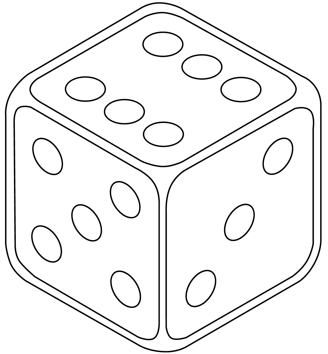 Dice Coloring Page ColouringPages Dice Coloring Page ColouringPages