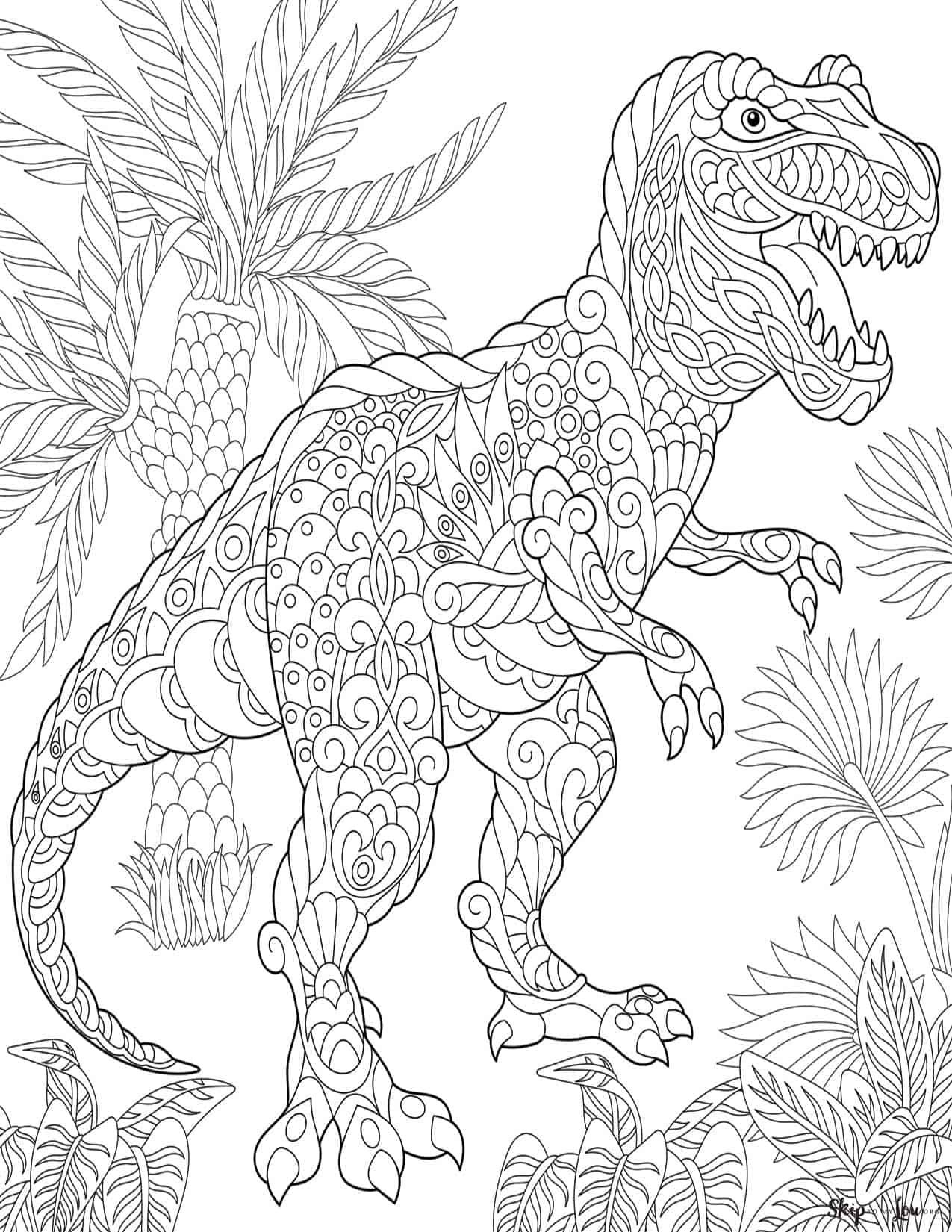 Dinosaur Coloring Pages With