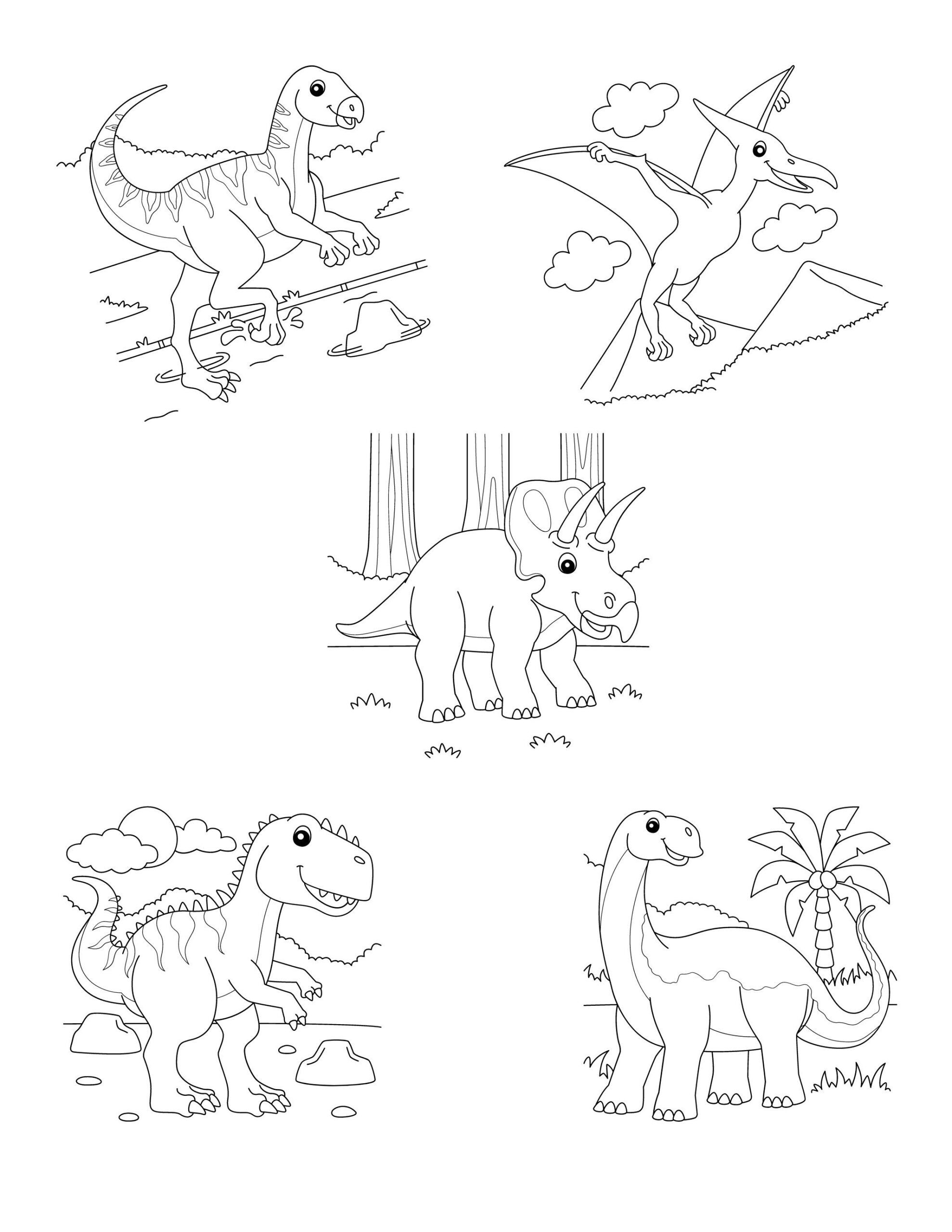 Dinosaur Coloring Sheets Instant Download Printable Etsy Dinosaur Coloring Sheets Instant Download Printable Etsy