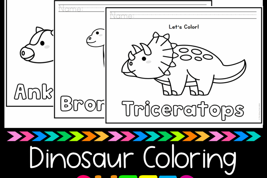 Dinosaur Coloring Sheets The Literacy Circle Limited
