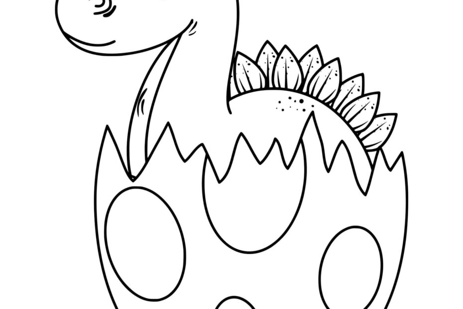 Dinosaur Egg Coloring Sheet