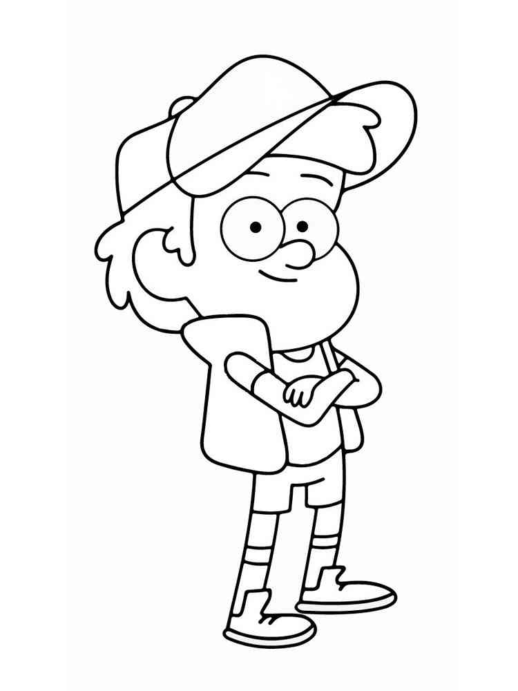 Dipper Gravity Falls Coloring Pages Dipper Gravity Falls Coloring Pages