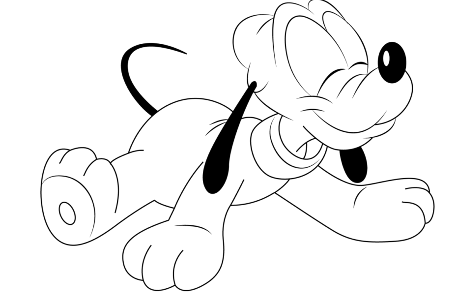 Disney Babies Coloring Page For Kids Free Pluto Printable Coloring