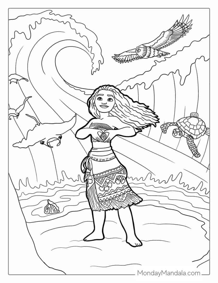 Moana Cut Out Coloring Pages Moana Cut Out Coloring Pages