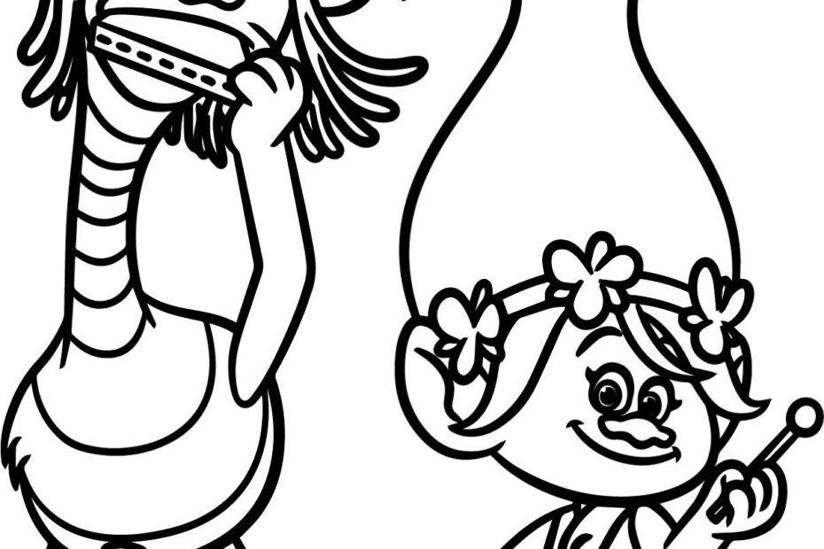 Disney Coloring Pages Trolls Learning Printable