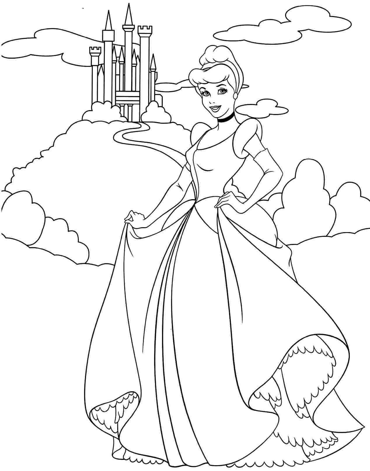 Disney Princess Coloring Pages Cinderella Coloring Home Disney Princess Coloring Pages Cinderella Coloring Home