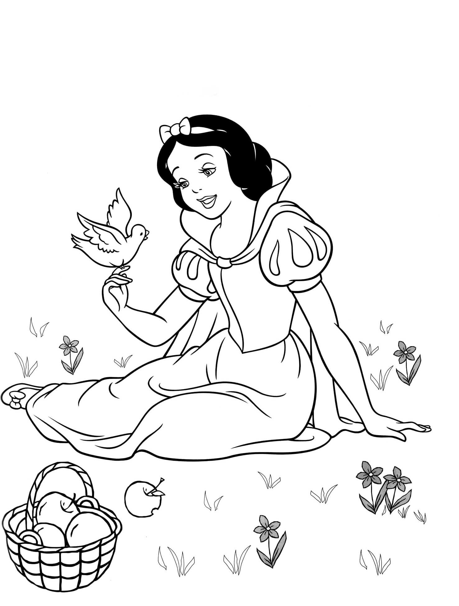 Disney Princess Coloring Pages Snow White Coloring Home Disney Princess Coloring Pages Snow White Coloring Home