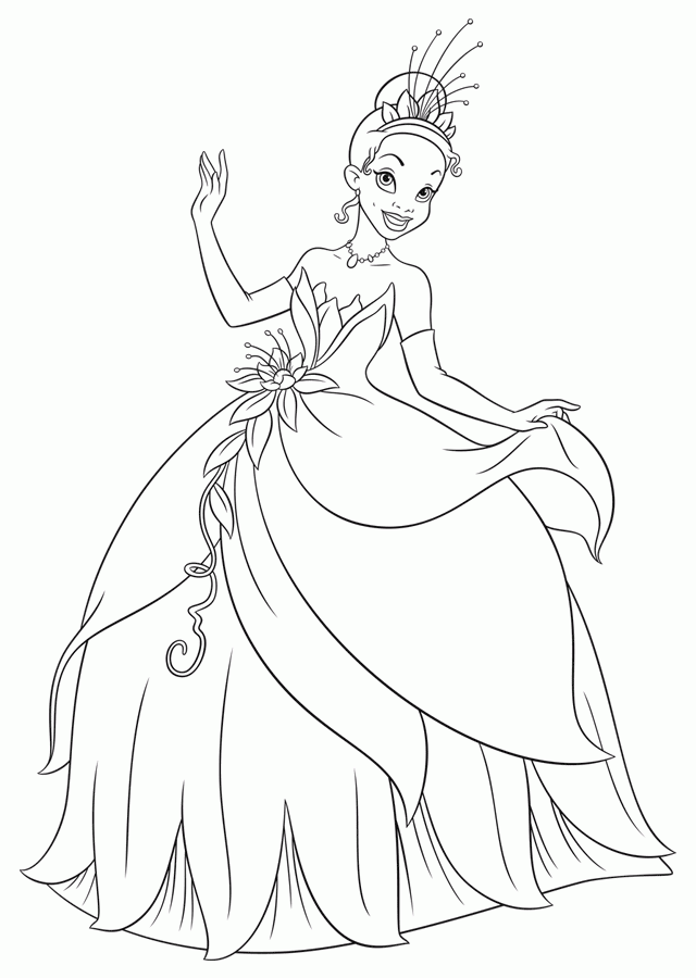 Disney Tiana Coloring Pages Disney Tiana Coloring Pages