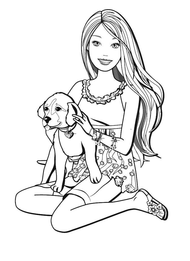 dog with girl coloring pages dog with girl coloring pages