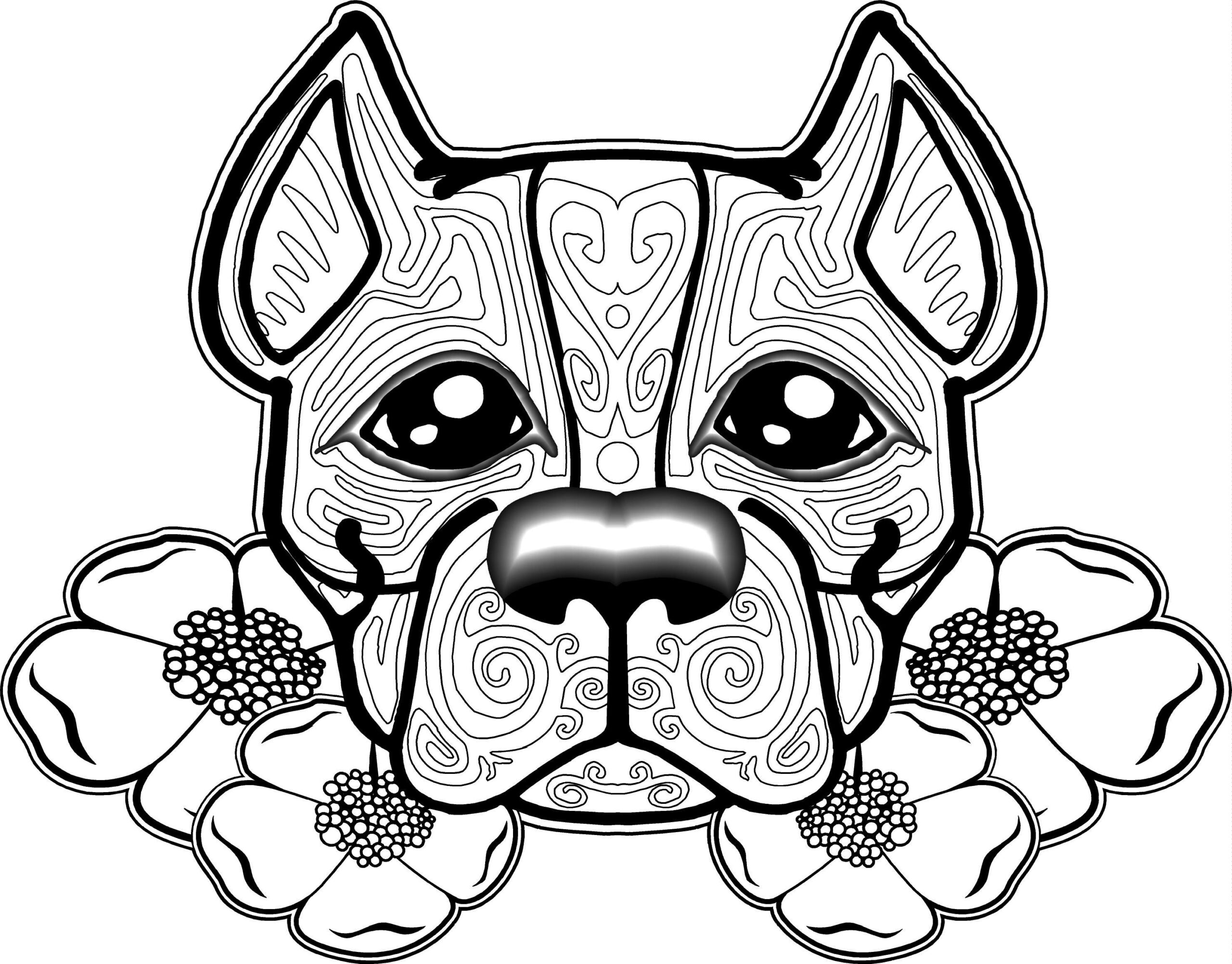 Dog Coloring Pages For Adults Best Coloring Pages For Kids Dog Coloring Pages For Adults Best Coloring Pages For Kids