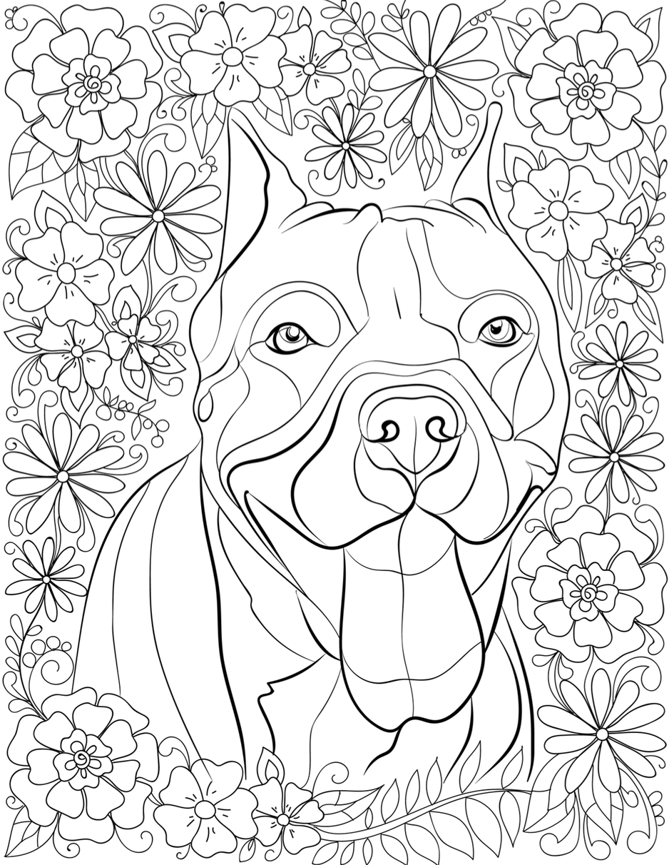 Dog Coloring Pages For Adults Best Coloring Pages For Kids Dog Coloring Pages For Adults Best Coloring Pages For Kids