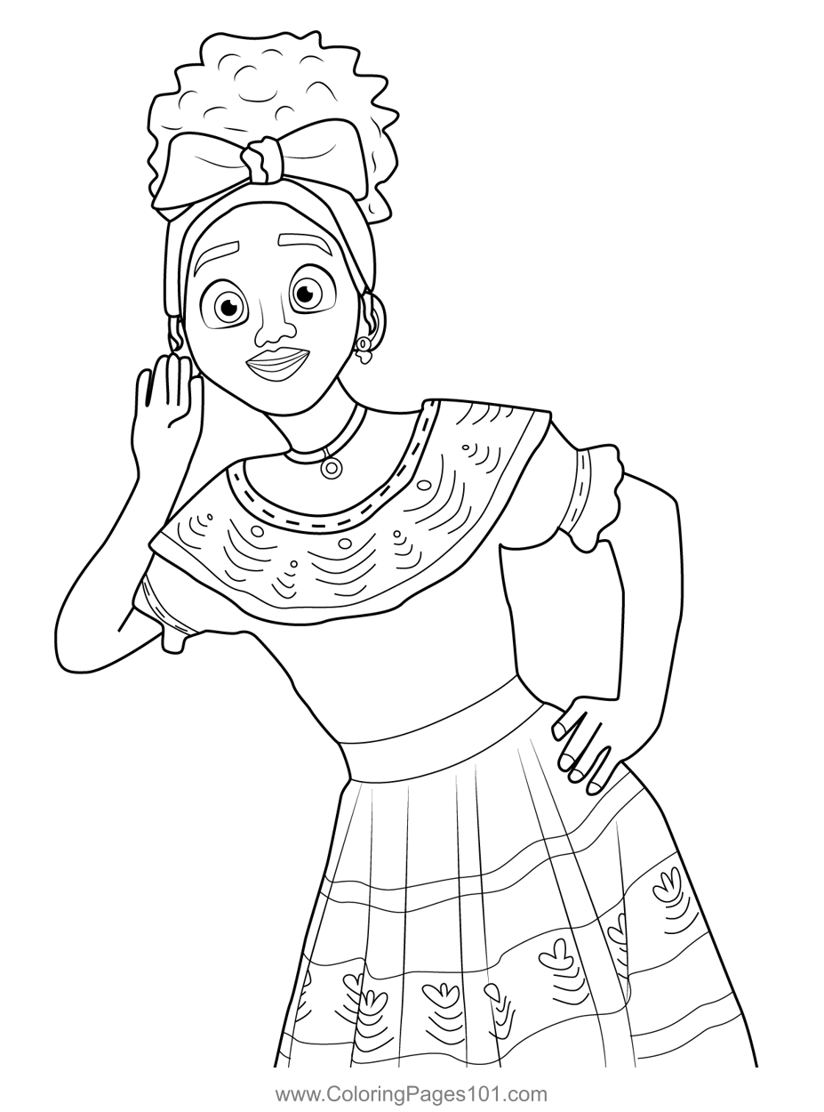 Dolores Encanto Coloring Page For Kids Free Encanto Printable Dolores Encanto Coloring Page For Kids Free Encanto Printable