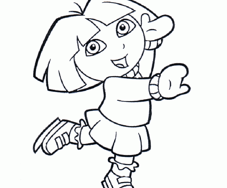 Dora The Explorer Coloring Pages To Print Coloring Nation