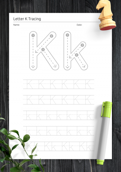 Download Traceable Letter K For Kids Printable PDF Download Traceable Letter K For Kids Printable PDF