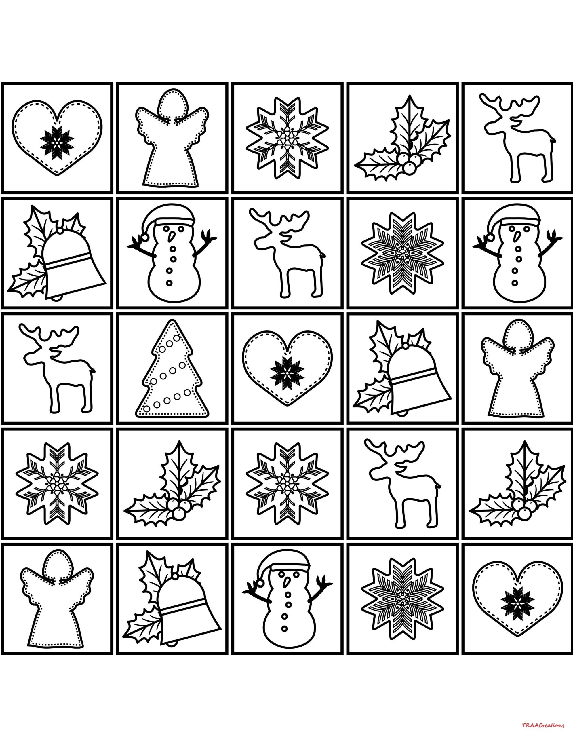 Downloadable Christmas Coloring Pages Etsy Downloadable Christmas Coloring Pages Etsy