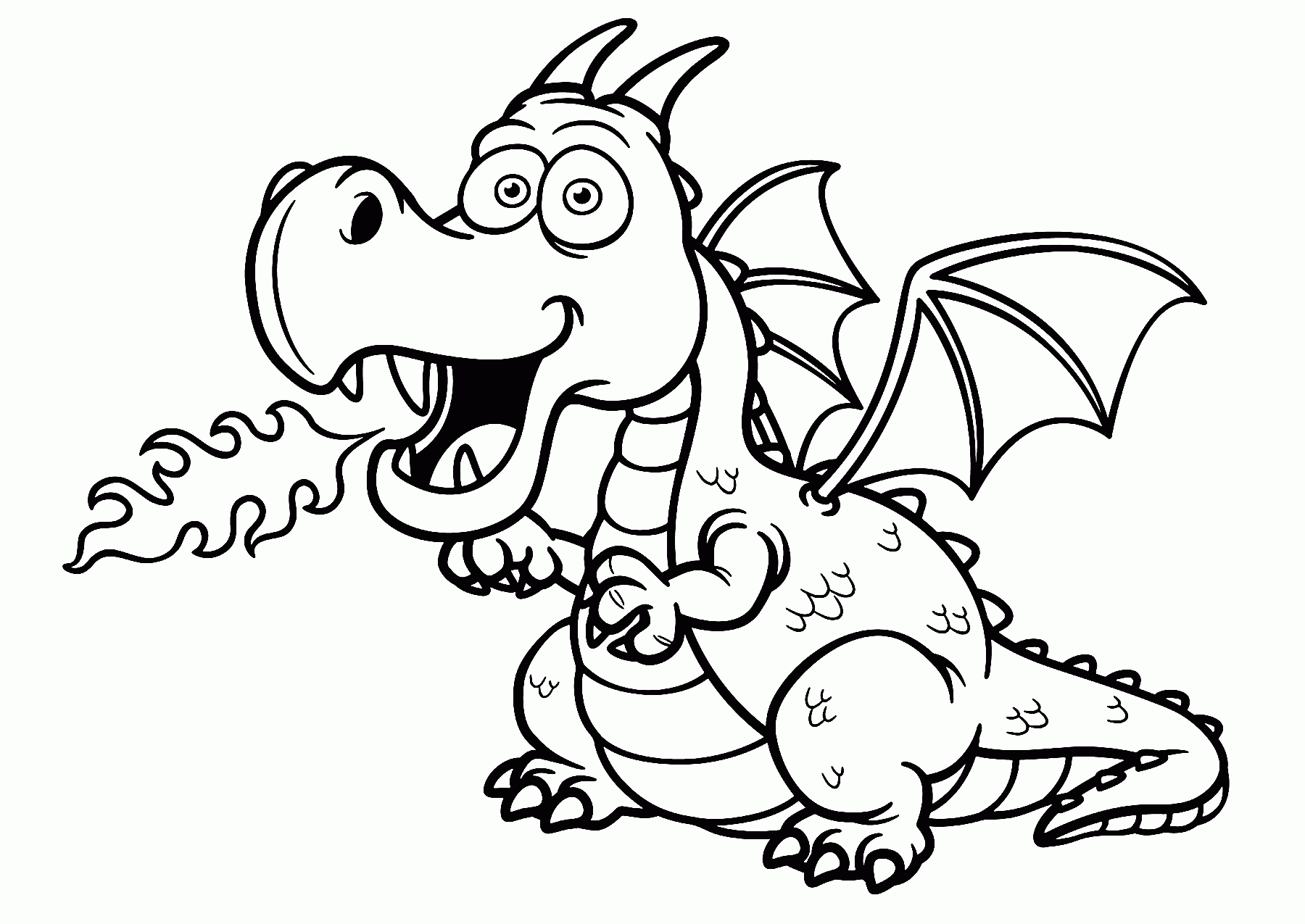 dragon to color printable dragon to color printable