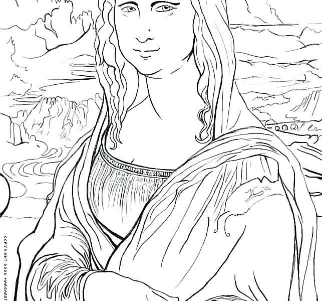Drawing Mona Lisa Coloring Sheet Coloring Pages Drawing Mona Lisa Coloring Sheet Coloring Pages