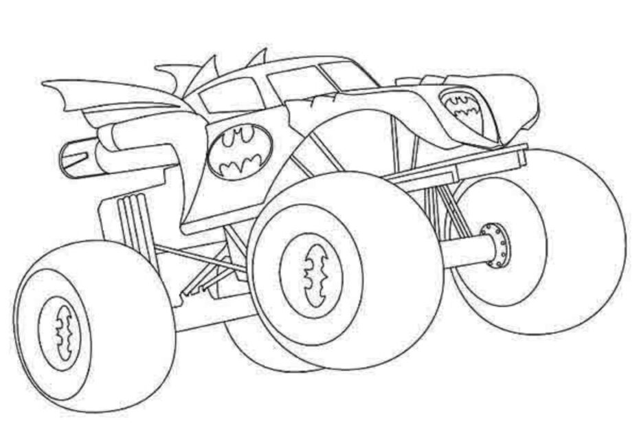 Drawing Monster Truck Coloring Pages With Kids