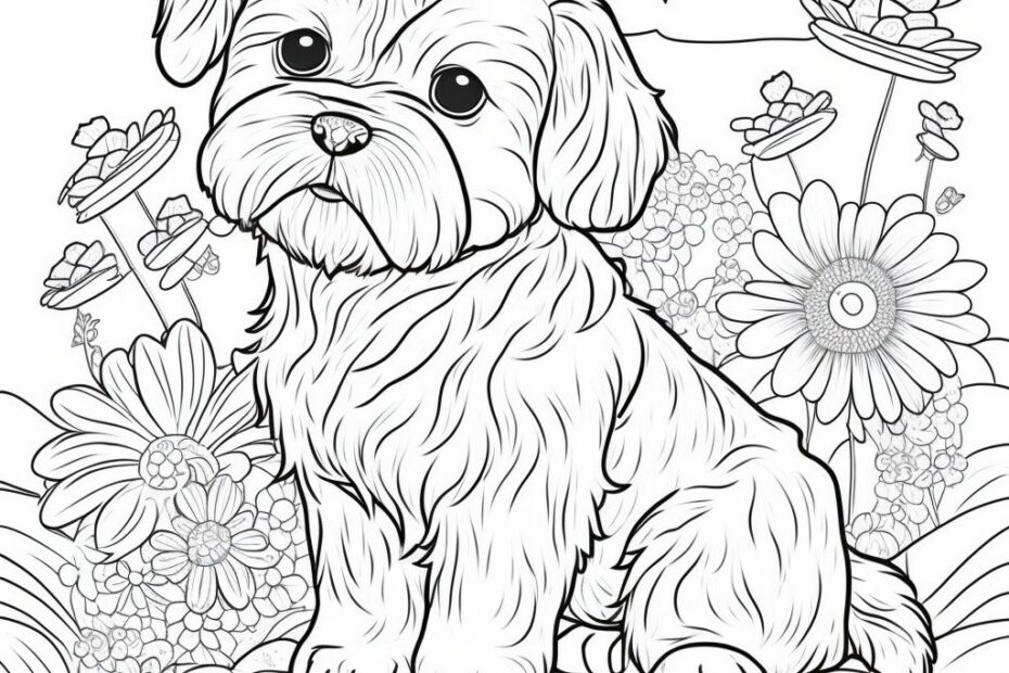 E Of A Puppy Colouring Pages NBKomputer