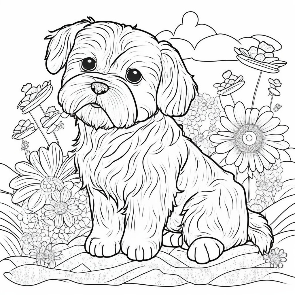 E Of A Puppy Colouring Pages NBKomputer