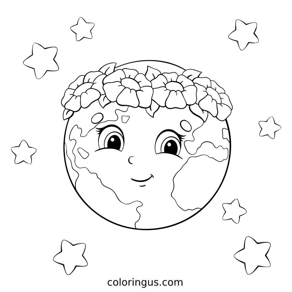 Earth Coloring Pages Free Printable PDF Earth Coloring Pages Free Printable PDF