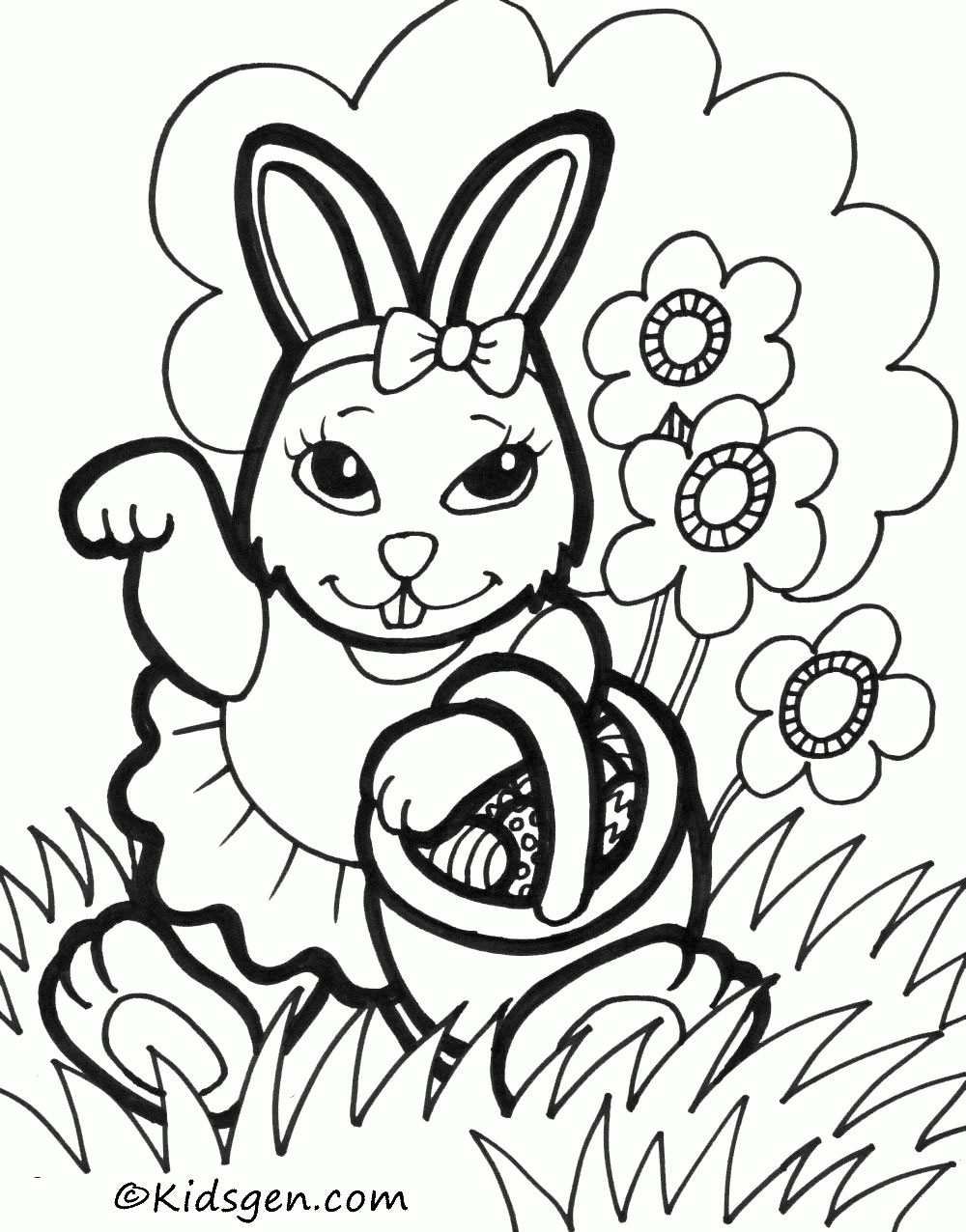 Easter Coloring Page For Kids Images To Color Easter Coloring Page For Kids Images To Color