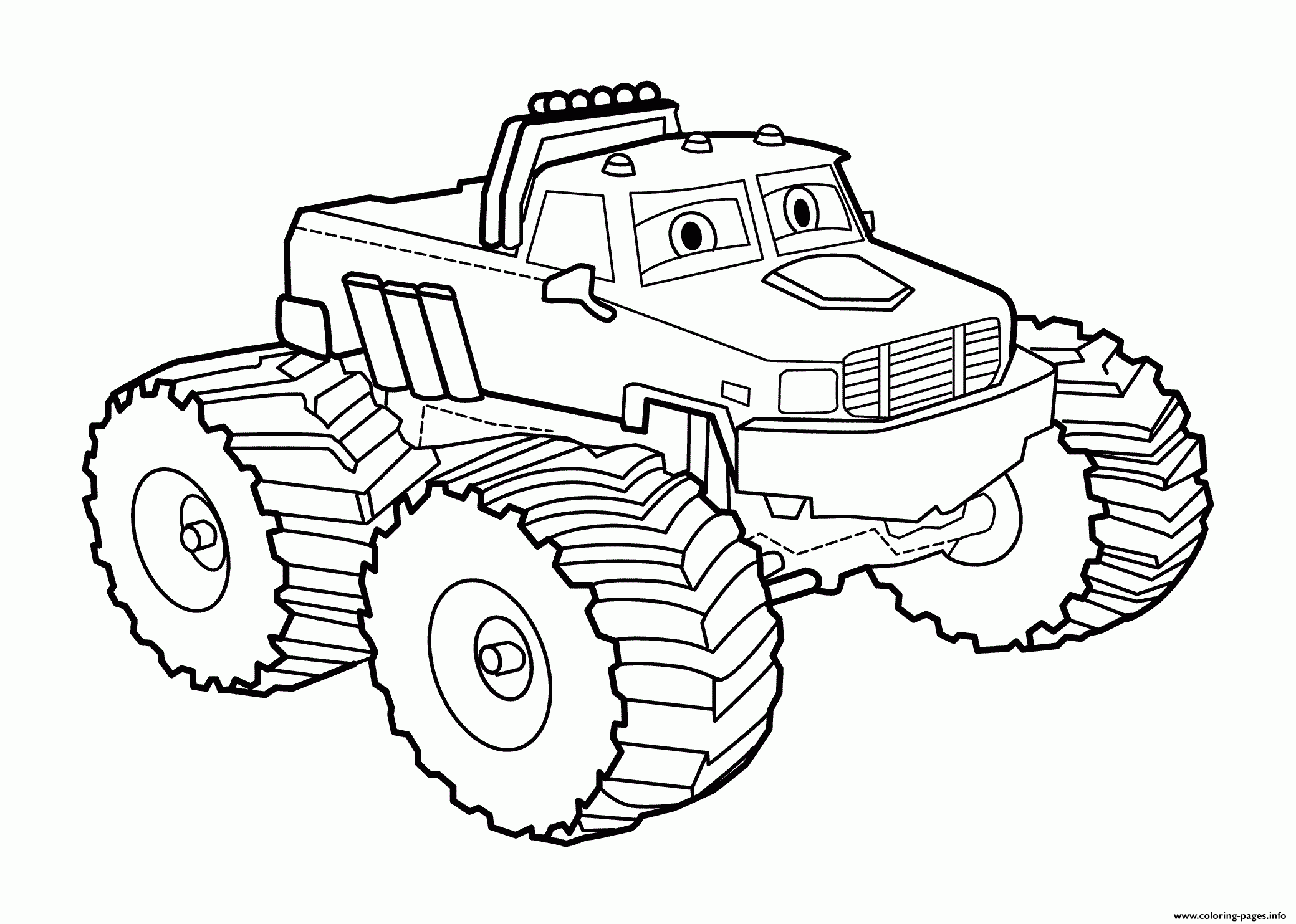 Easy Bigfoot Monster Truck Coloring Page Printable Easy Bigfoot Monster Truck Coloring Page Printable