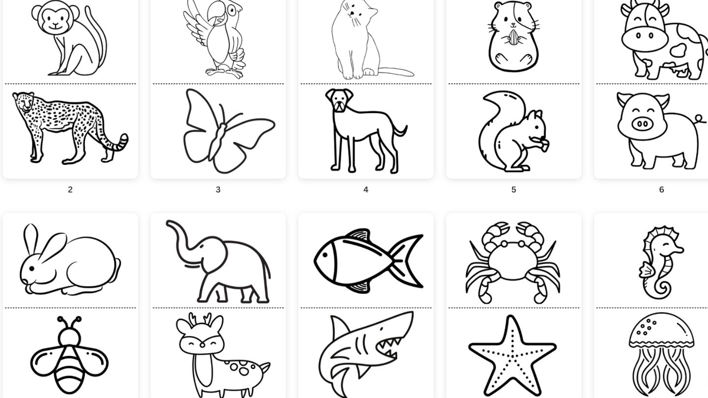 Easy Coloring Pages Free Printable Animals Free Coloring Sheet Easy Coloring Pages Free Printable Animals Free Coloring Sheet