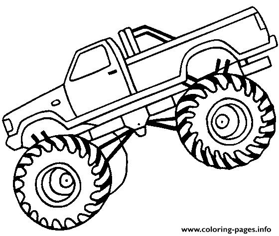 Easy Monster Truck Big Coloring Pages Printable Easy Monster Truck Big Coloring Pages Printable