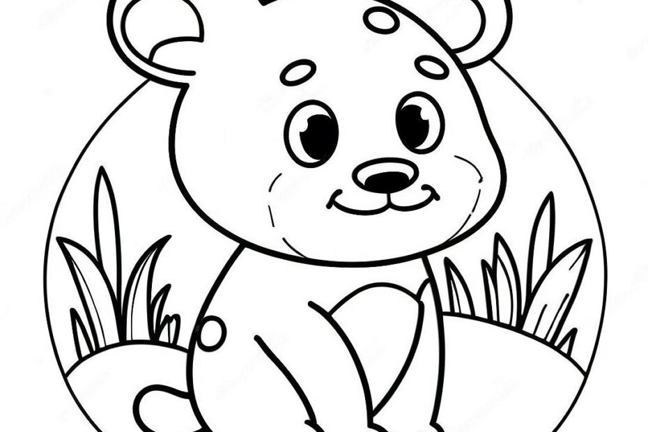 Easy Simple Animal Coloring Page 4890 3885