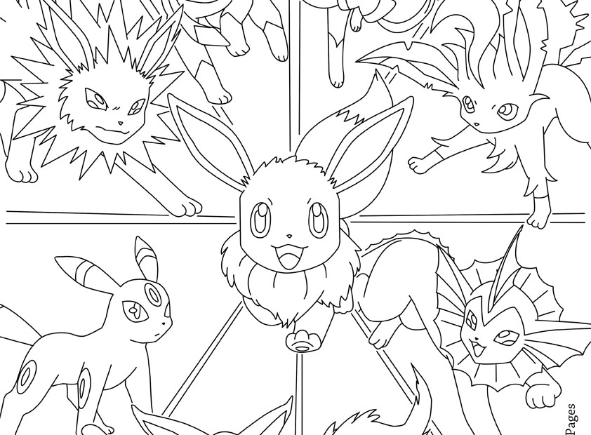 Eevee Evolutions Pokemon Colouring Page By Steffitoots On DeviantArt
