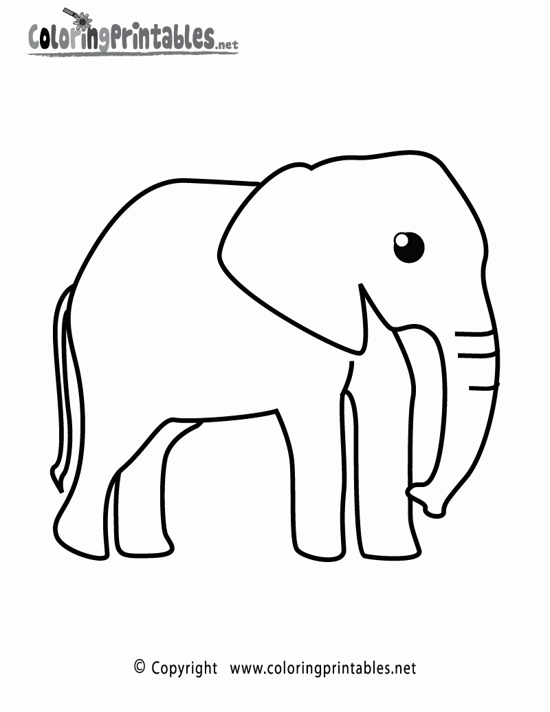 Elephant Coloring Page A Free Animal Coloring Printable Elephant Coloring Page A Free Animal Coloring Printable