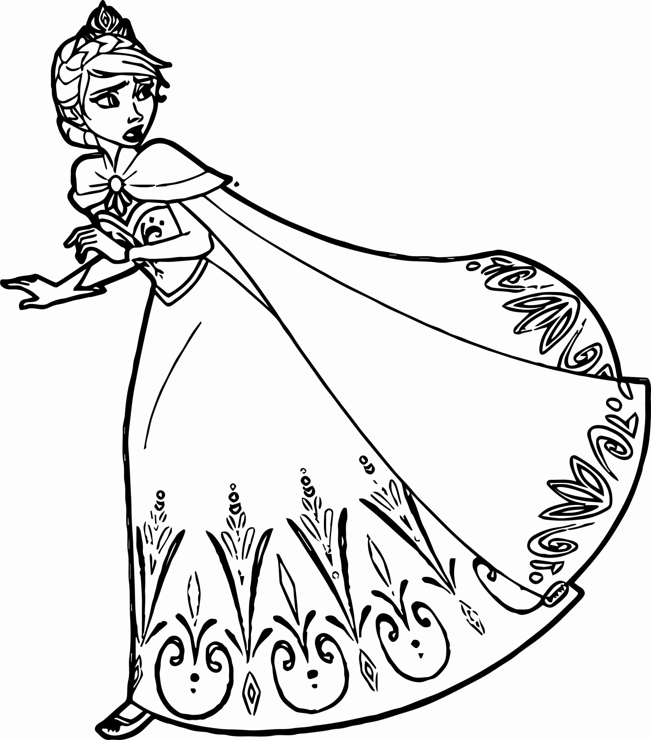 show yourself Elsa coloring page